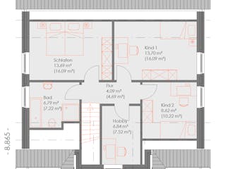 Massivhaus Haus Friesland von FEPA-Wohnbau, Satteldach-Klassiker Grundriss 2