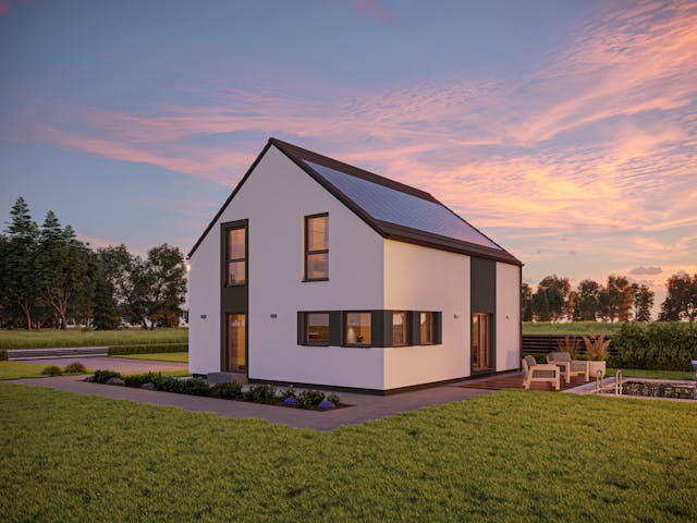Fertighaus White&Black 150 von WHITE&BLACK Fertighäuser Schlüsselfertig ab 340606€, Stadtvilla Außenansicht 1