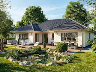 Massivhaus Breege von TIMOWA Massivhäuser Schlüsselfertig ab 382900€, Bungalow Außenansicht 1
