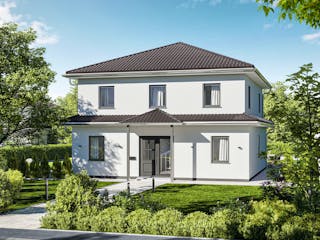 Massivhaus Stadtvilla 230 von BRALE Bau Schlüsselfertig ab 378350€, Stadtvilla Außenansicht 2