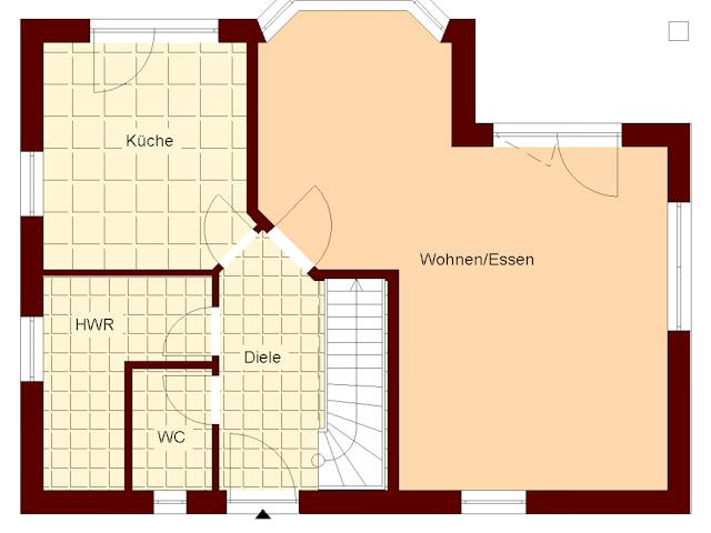 Massivhaus Doberan von TIMOWA Massivhäuser Schlüsselfertig ab 284900€, Satteldach-Klassiker Grundriss 1