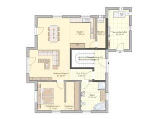 Fertighaus Junto 209 von Fingerhut Haus Schlüsselfertig ab 635142€, Cubushaus Grundriss 1