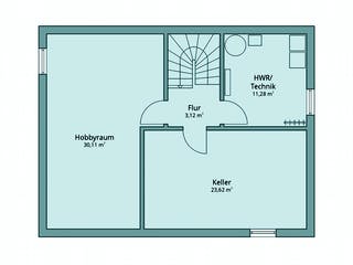 Fertighaus Haus 101 von TALBAU-Haus Schlüsselfertig ab 239525€, Satteldach-Klassiker Grundriss 3