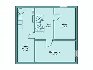 Fertighaus Haus 106 von TALBAU-Haus Schlüsselfertig ab 232031€, Pultdachhaus Grundriss 3