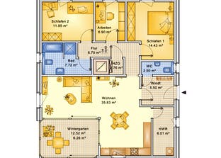 Planungsbeispiel 106H10 Grundriss