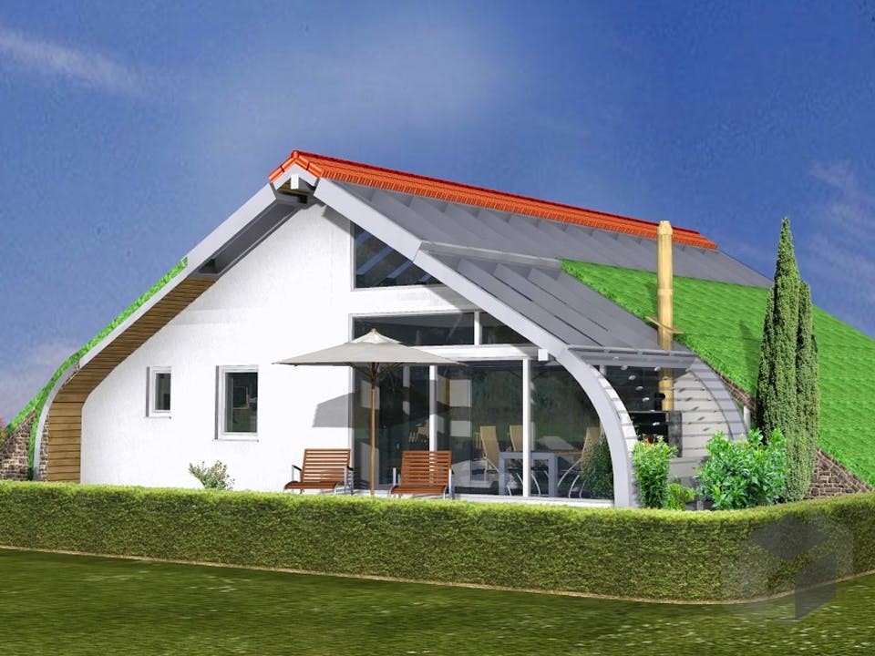 Planungsbeispiel 108SB10 von Bio-Solar-Haus Außenansicht
