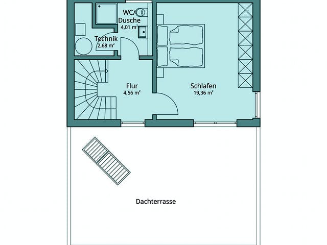 Fertighaus Haus 115 von TALBAU-Haus Schlüsselfertig ab 309310€, Pultdachhaus Grundriss 3