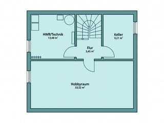 Fertighaus Haus 117 von TALBAU-Haus Schlüsselfertig ab 232763€, Satteldach-Klassiker Grundriss 3