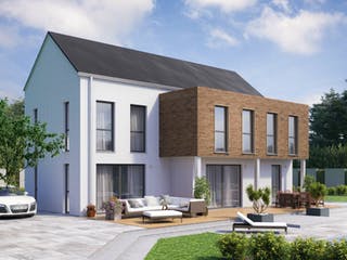 Fertighaus Haus 119 von TALBAU-Haus Schlüsselfertig ab 248403€, Satteldach-Klassiker Außenansicht 1