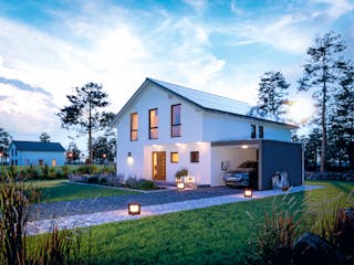 Fertighaus Einfamilienhaus 28-182-170 von BoHolz Haus, Satteldach-Klassiker Außenansicht 1