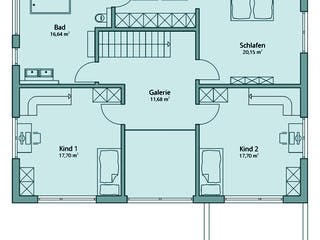 Fertighaus Haus 126 von TALBAU-Haus Schlüsselfertig ab 361896€, Satteldach-Klassiker Grundriss 2