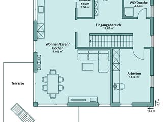Fertighaus Haus 127 von TALBAU-Haus Schlüsselfertig ab 260164€, Stadtvilla Grundriss 1