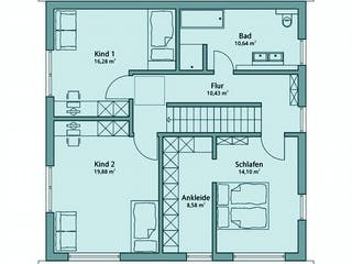 Fertighaus Haus 127 von TALBAU-Haus Schlüsselfertig ab 260164€, Stadtvilla Grundriss 2