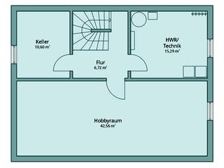 Fertighaus Haus 128 von TALBAU-Haus Schlüsselfertig ab 280100€, Pultdachhaus Grundriss 3