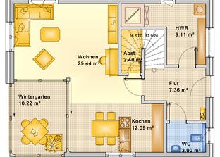 Planungsbeispiel 128H20 Grundriss