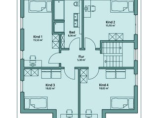 Fertighaus Haus 129 von TALBAU-Haus Schlüsselfertig ab 380501€, Satteldach-Klassiker Grundriss 3
