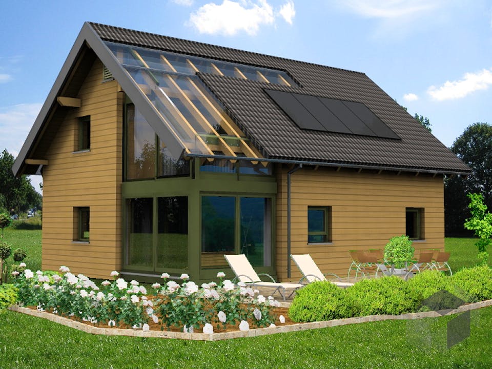 Planungsbeispiel 139H15 von Bio-Solar-Haus Außenansicht