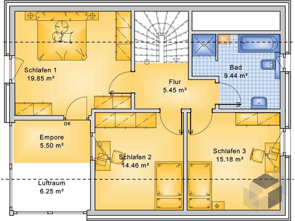 Planungsbeispiel 139H15 von Bio-Solar-Haus Grundriss