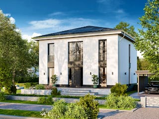 Massivhaus Stadtvilla 240 von BRALE Bau, Stadtvilla Außenansicht 2