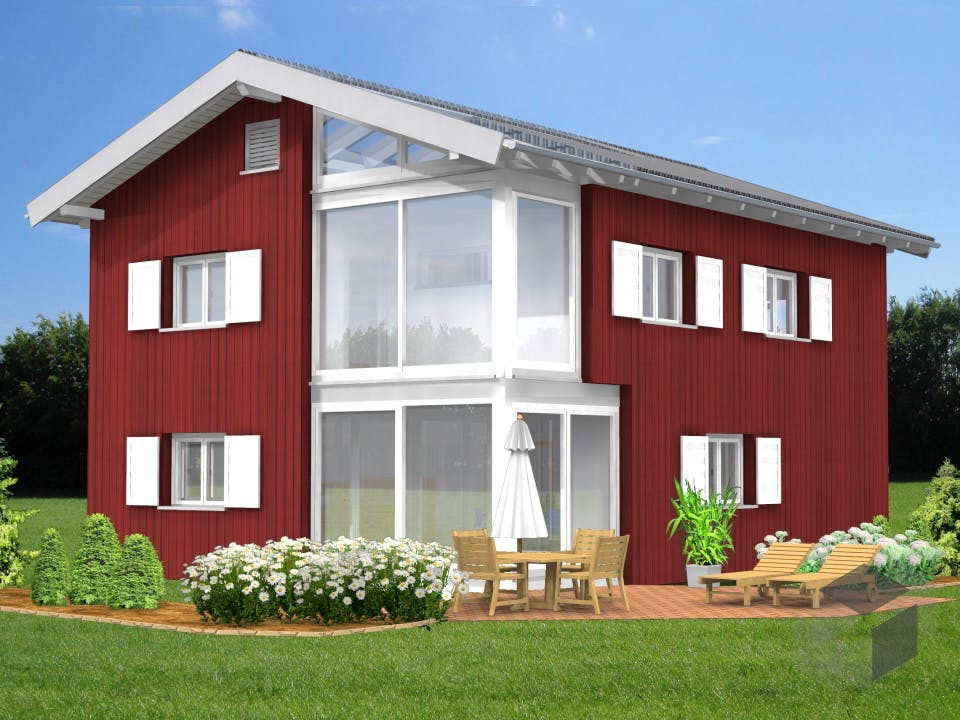 Planungsbeispiel 152H20 von Bio-Solar-Haus Außenansicht