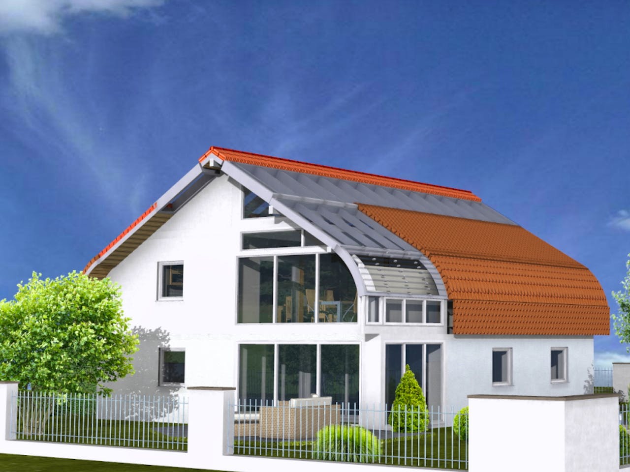 Fertighaus Planungsbeispiel 159SB20 von Bio-Solar-Haus Schlüsselfertig ab 428140€, Stadtvilla Außenansicht 1