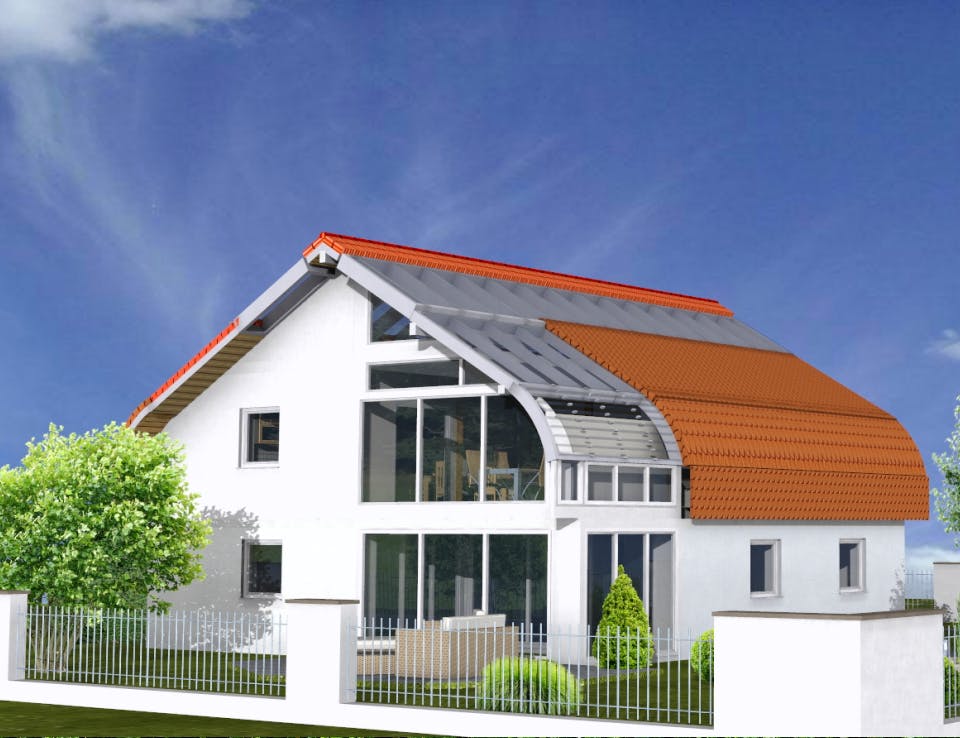 Fertighaus Planungsbeispiel 159SB20 von Bio-Solar-Haus Schlüsselfertig ab 428140€, Stadtvilla Außenansicht 1