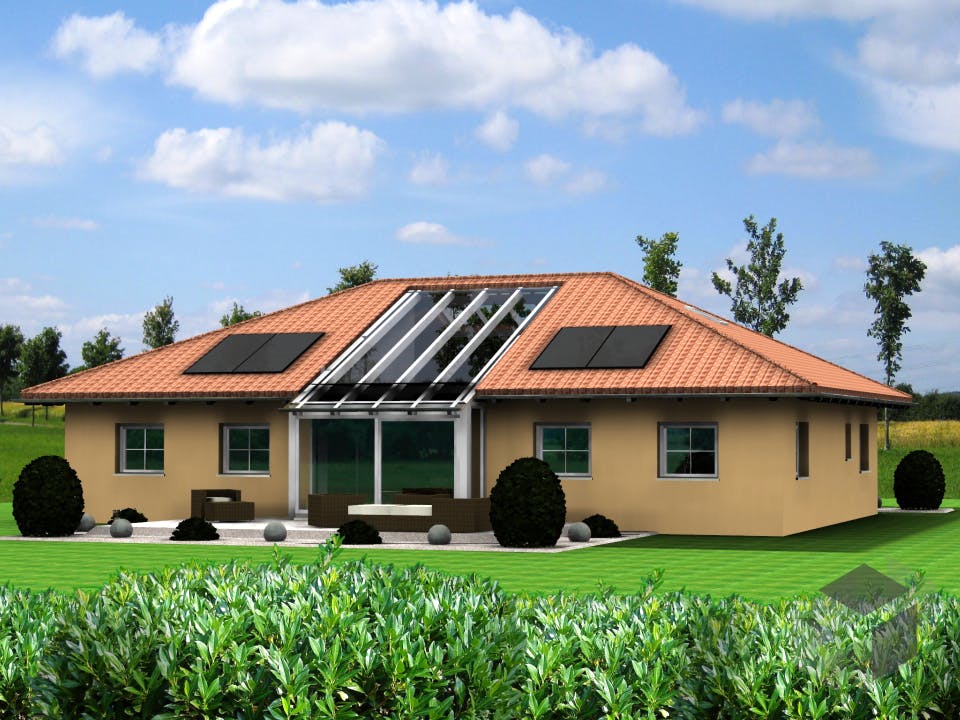 Planungsbeispiel 160H10 von Bio-Solar-Haus Außenansicht