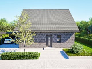 Massivhaus Entwurf NB126 von FAVORIT Massivhaus, Satteldach-Klassiker Außenansicht 5