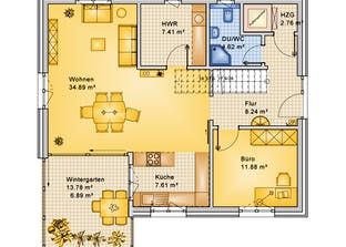 Planungsbeispiel 165H20 Grundriss