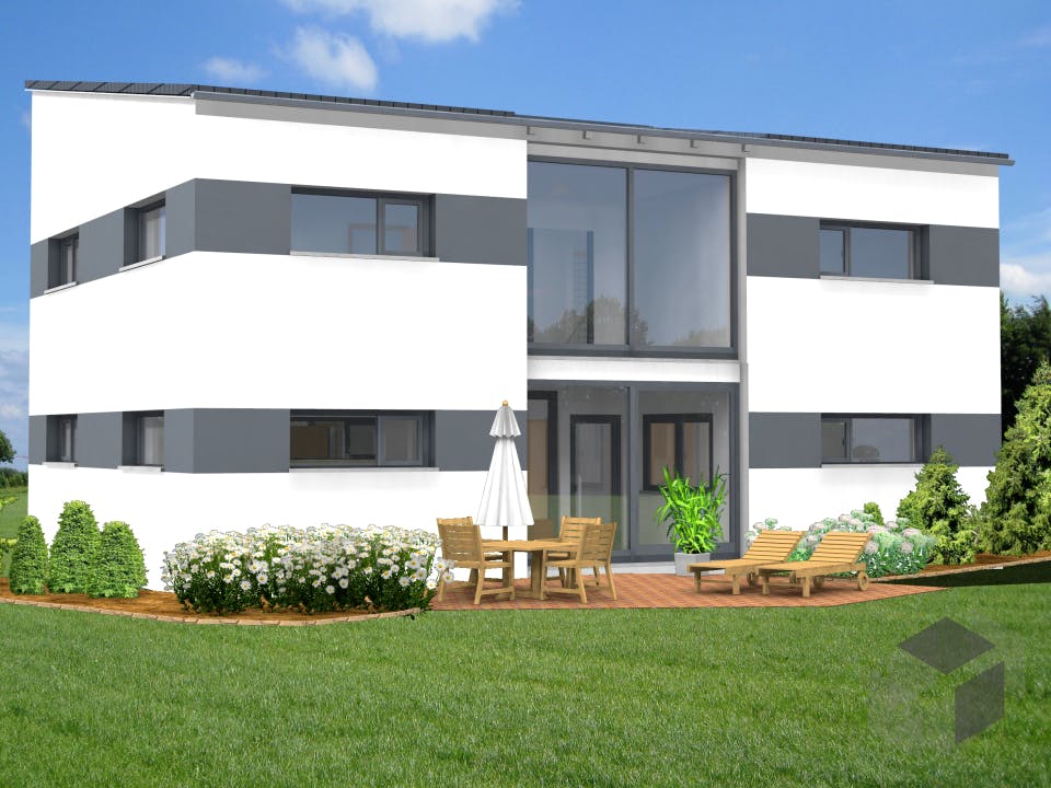 Planungsbeispiel 168H20 von Bio-Solar-Haus Außenansicht