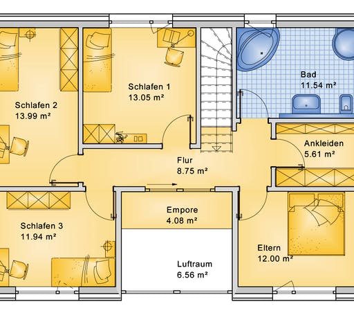 Bio-Solar-Haus - Planungsbeispiel 168H20 Floorplan 2