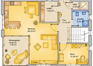 Planungsbeispiel 183H20 Grundriss
