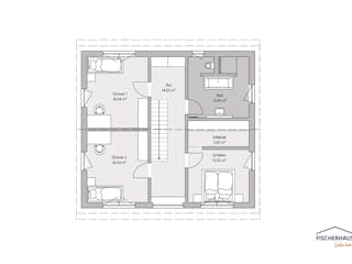 Fertighaus Modern 156 (Diamant XL grande) von FischerHaus, Satteldach-Klassiker Grundriss 2