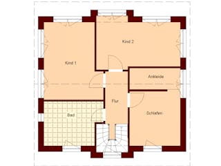 Massivhaus Wustrow von TIMOWA Massivhäuser Schlüsselfertig ab 275900€, Satteldach-Klassiker Grundriss 2