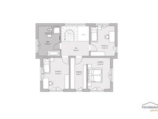 Fertighaus Bauhaus S 148 von FischerHaus, Cubushaus Grundriss 2