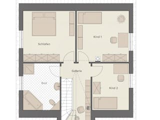 Massivhaus Friesenhaus 145 von ROTH MASSIVHAUS Schlüsselfertig ab 359100€, Satteldach-Klassiker Grundriss 2