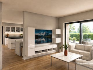 Fertighaus Einfamilienhaus Premium 151 von Naturholzhaus Bayern, Satteldach-Klassiker Innenansicht 2