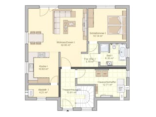 Fertighaus Junto 184 von Fingerhut Haus Schlüsselfertig ab 562403€, Satteldach-Klassiker Grundriss 1