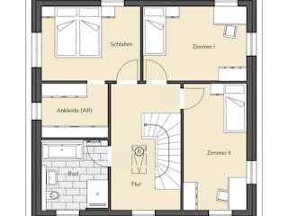 Massivhaus Stadtvilla 230 von BRALE Bau Schlüsselfertig ab 378350€, Stadtvilla Grundriss 2
