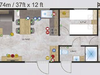 Fertighaus Murano von Easy Homes - Tiny- & Modulhäuser Schlüsselfertig ab 125000€, Bungalow Grundriss 10