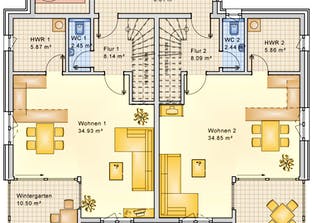Planungsbeispiel 223DH20 Grundriss
