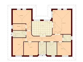 Massivhaus Breege von TIMOWA Massivhäuser Schlüsselfertig ab 382900€, Bungalow Grundriss 1