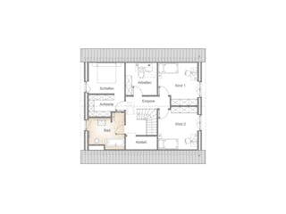 Massivhaus EINFAMILIENHAUS 160 von Kähler Massivhaus Schlüsselfertig ab 389230€, Satteldach-Klassiker Grundriss 2
