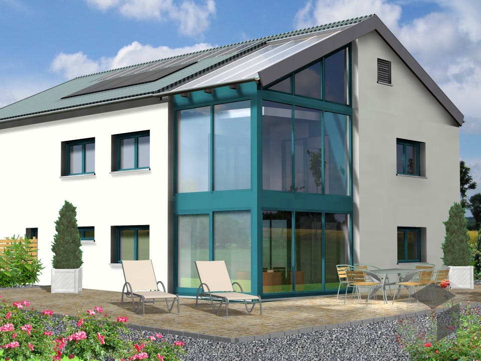 Planungsbeispiel 252H20 von Bio-Solar-Haus Außenansicht