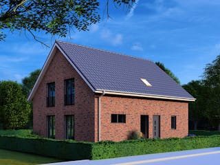 Massivhaus Haus Apen von FEPA-Wohnbau, Satteldach-Klassiker Außenansicht 2