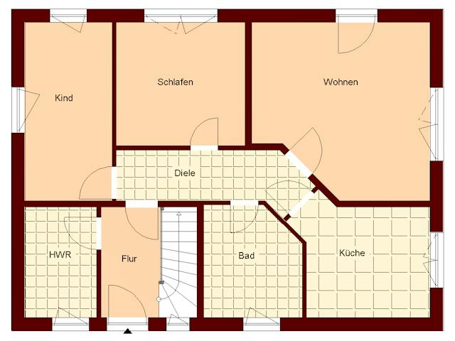 Massivhaus Ahrenshoop von TIMOWA Massivhäuser Schlüsselfertig ab 374900€, Satteldach-Klassiker Grundriss 1