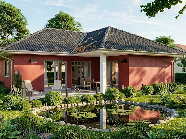 Massivhaus Binz von TIMOWA Massivhäuser Schlüsselfertig ab 255900€, Bungalow Außenansicht 1