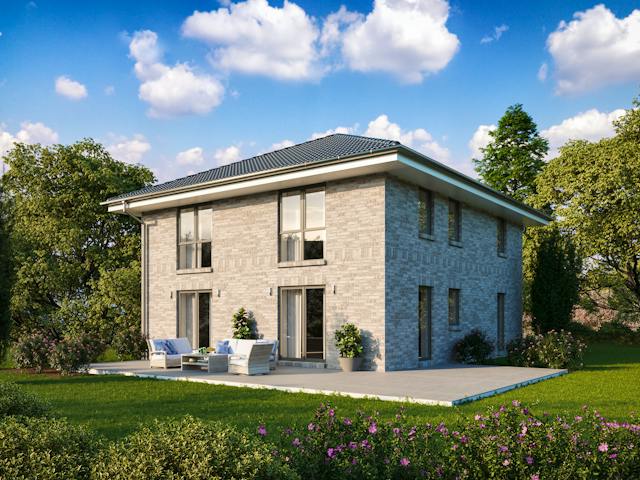 Massivhaus STADTVILLA 170 von Kähler Massivhaus Schlüsselfertig ab 427510€, Stadtvilla Außenansicht 1