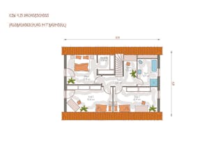 Massivhaus ICON 4.25 Aktionshaus von Dennert Massivhaus Ausbauhaus ab 241190€, Satteldach-Klassiker Grundriss 2