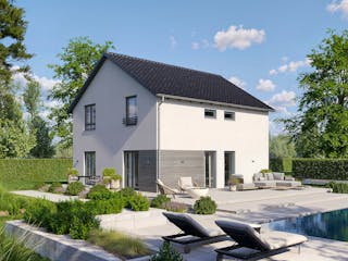 Fertighaus London von Fingerhut Haus Schlüsselfertig ab 405086€, Satteldach-Klassiker Außenansicht 2